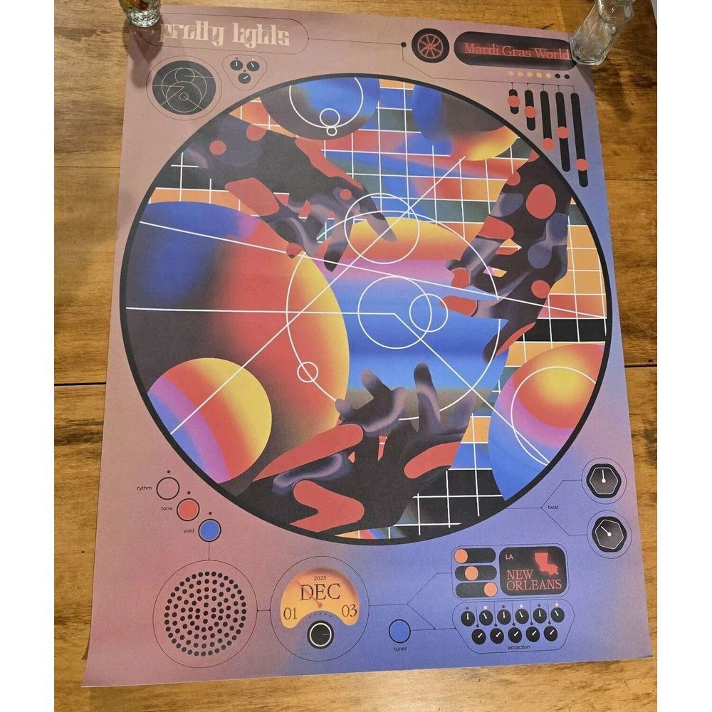 Pretty Lights VIP poster New Orleans 2023 24"x18" RARE
